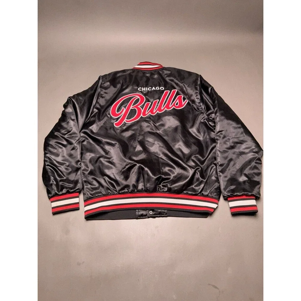 NBA Chicago Bulls Satin Varsity Jacket Ultra Official Men's Large(RRB3)